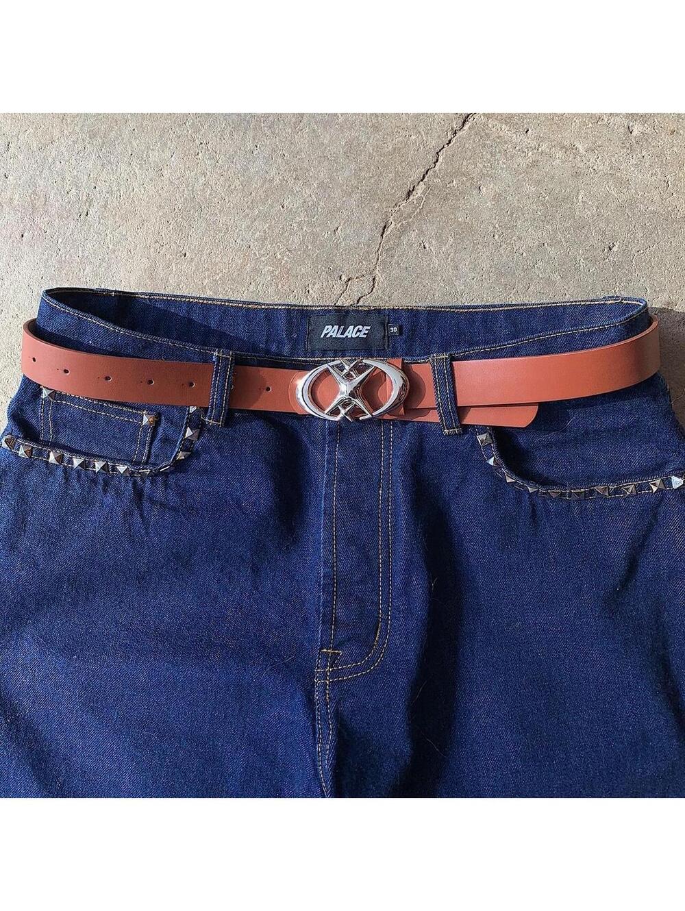 Vintage Y2K Brown Punk Cyber Star Moon Belt - Picture 2 of 8